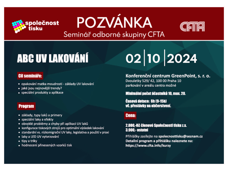 Seminář ABC UV LAKOVÁNÍ