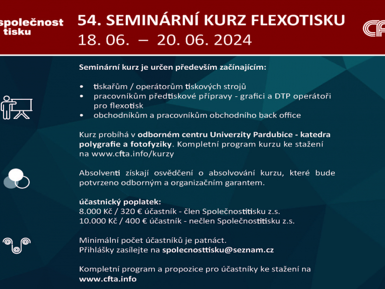54. Seminární kurz flexotisku